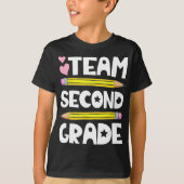 Team 2e klas Fun 2e terug naar school leraar S T-shirt (Voorkant)