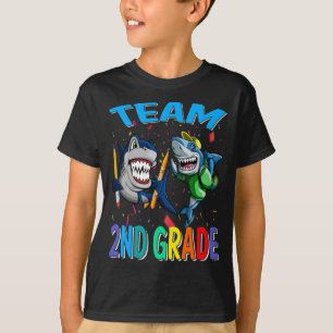 Team 2e klas haai terug naar school t-shirt