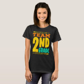 Team 2e klas potlood terug naar school leraar stud t-shirt (Voorkant volledig)