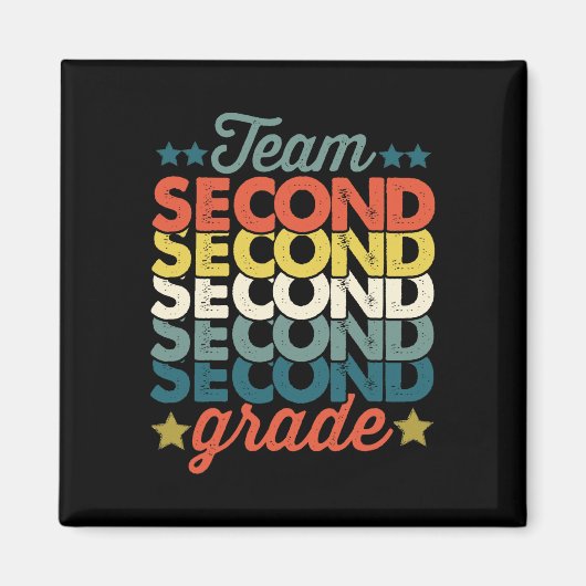 Team 2e klas terug naar school leraar Kinder Magneet (Voorkant)