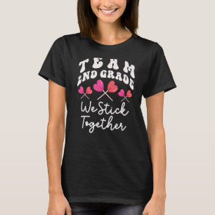Team 2e klas we volgen de tweede leraar t-shirt
