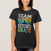 Team 2nd Grade Squad Second Teacher Student Back T T-shirt (Voorkant)