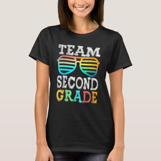 Team 2nd Grade Squad Second Teacher Student Back T T-shirt (Voorkant)