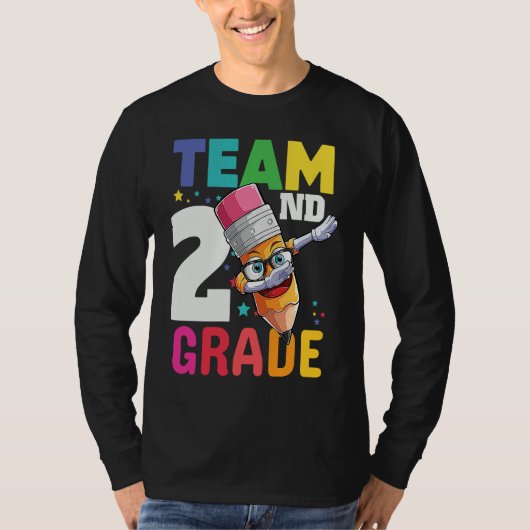 Team 2nd Grade Teacher Boys School Second Grade Sq T-shirt (Voorkant)