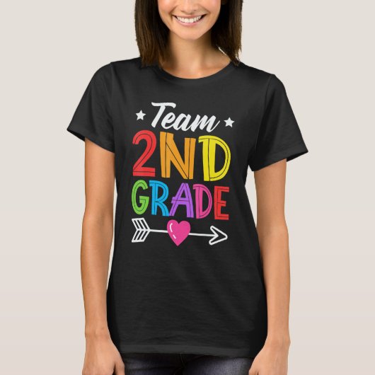 Team 2nd Grade Teacher Student Kid Back To School  T-shirt (Voorkant)