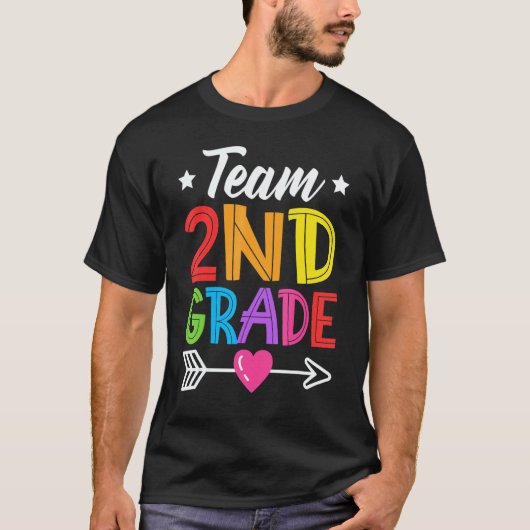 Team 2nd Grade Teacher Student Kid Back To School T-shirt (Voorkant)