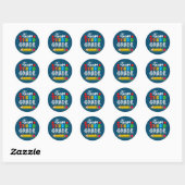 Team 3de derde klas leraar terug naar schoolcadeau ronde sticker (Vel)