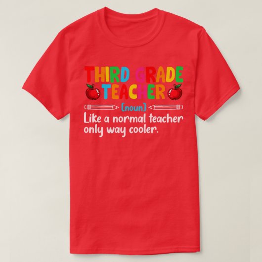 Team 3de graad Funny 3de graad Teacher Definitio T-shirt (Design voorkant)