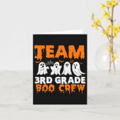 Team 3e Grade Boo Crew Halloween Ghost Kaart (Gele Bloem)