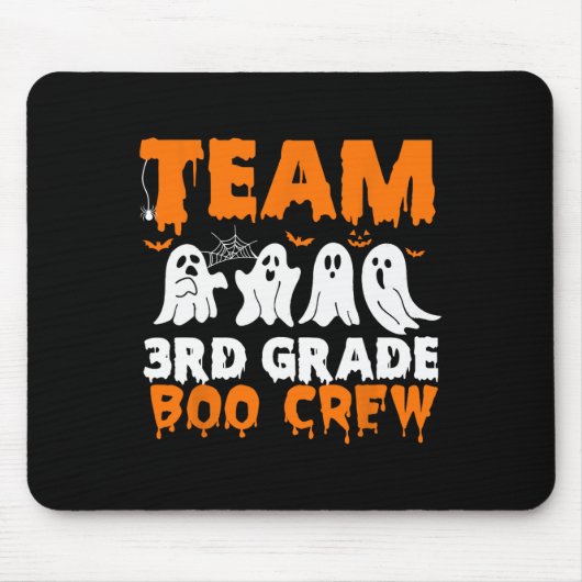 Team 3e Grade Boo Crew Halloween Ghost Muismat (Voorkant)