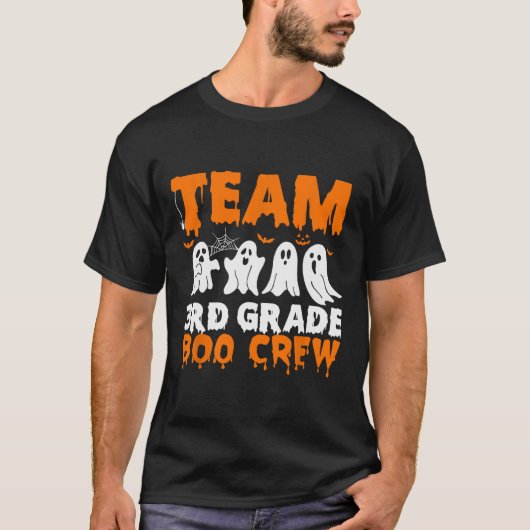 Team 3e Grade Boo Crew Halloween Ghost T-shirt (Voorkant)