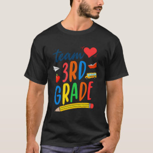 Team 3e klas leraar student eerste dag terug naar t-shirt