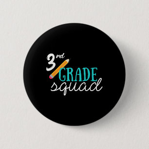 Team 3rd Derde Klas Leraar Byck Terug naar school Ronde Button 5,7 Cm