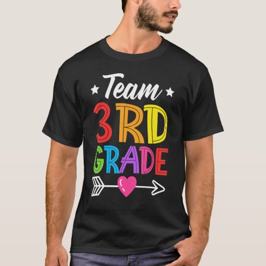 Team 3rd Grade Teacher Student Kid Back To School T-shirt (Voorkant)