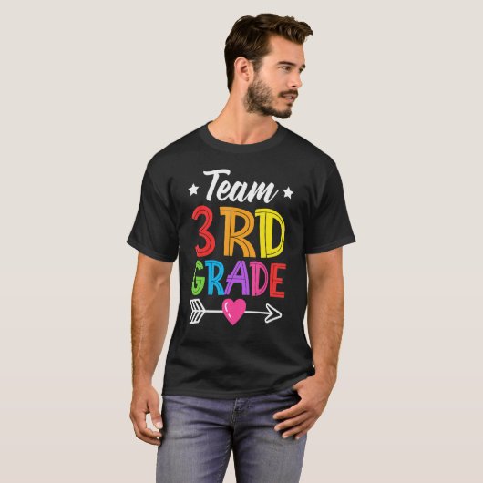 Team 3rd Grade Teacher Student Kid Back To School T-shirt (Voorkant volledig)