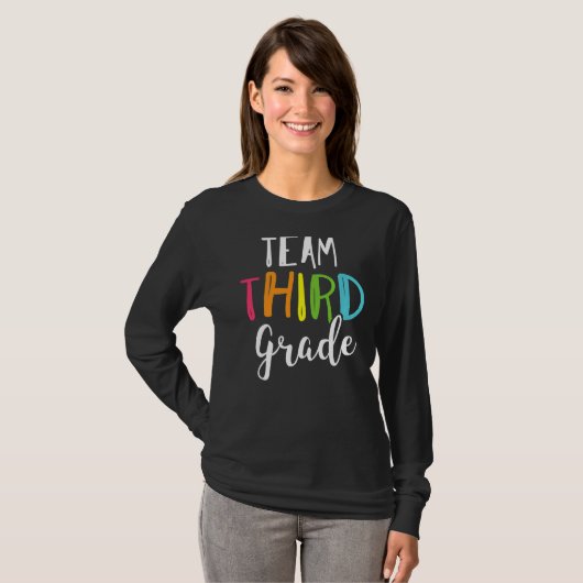 Team 3rd Third Grade Teacher Back To School Top (Voorkant volledig)
