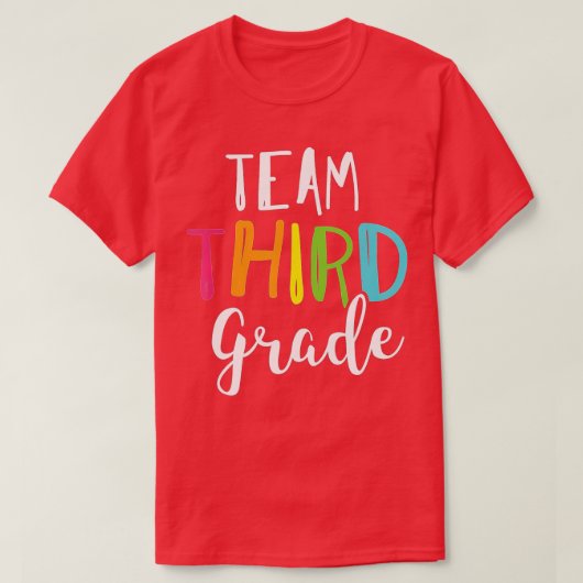 Team 3rd Third Grade Teacher Back To School Top (Design voorkant)