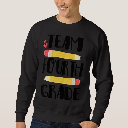 Team 4de graad 4de terug naar school lerarenstudie trui (Voorkant)