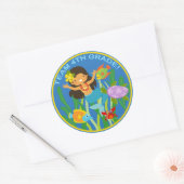 Team 4de graad! Cute Mermaid Ronde Sticker (Envelop)