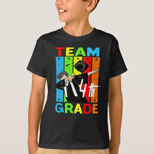 Team 4de graad|Terug naar schoolteam 4de Grade Squ T-shirt (Voorkant)