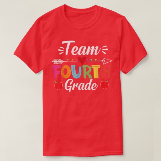 Team 4e graad terug naar school 4e studie leraren t-shirt (Design voorkant)