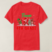 Team 4e klas Funny kerstdabbing ELF Santa R T-shirt (Design voorkant)