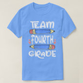 Team 4e klas grappigheids 4e terug naar leraar aan t-shirt (Design voorkant)