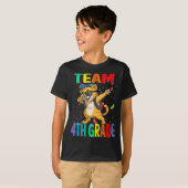 Team 4e klas kat terug naar school T-shirt (Voorkant volledig)