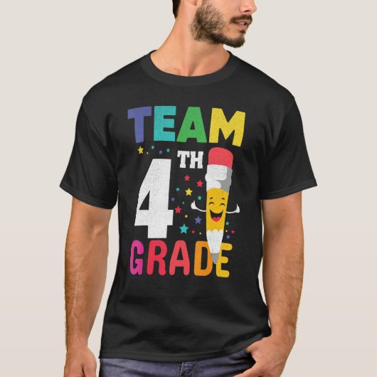 Team 4e klas terug naar school t-shirt (Voorkant)