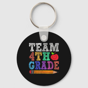 Team 4e Vierde Klas Leraar Grappig Terug Naar Scho Sleutelhanger