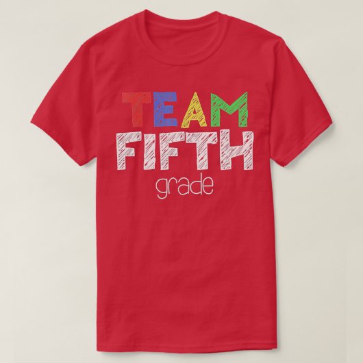 Team 5e graad 5e klas terug naar school t-shirt (Design voorkant)