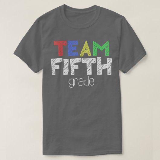 Team 5e graad 5e klas terug naar school t-shirt (Design voorkant)