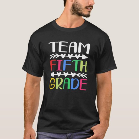 Team 5e graad terug naar school t-shirt (Voorkant)