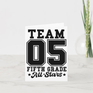 Team 5e klas All-stars Back To School Sport Trui Kaart