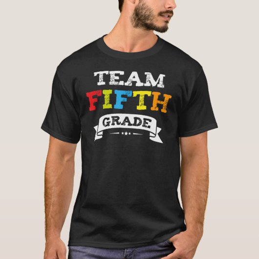 Team 5e klas leraar student terug naar school T- T-shirt (Voorkant)