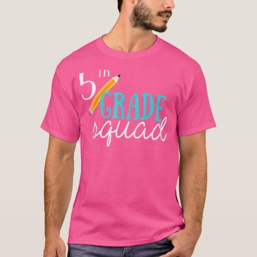 Team 5e klas leraar terug naar school t-shirt (Voorkant)