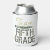 Team 5e klas terug naar schooldag Camo leraren Blikjeskoeler (Blikje Voorkant)