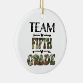Team 5e klas terug naar schooldag Camo leraren Keramisch Ornament (Rechts)
