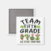 Team 5e klas terug naar schooldag Camo leraren Magneet (Voorkant / Achterkant)