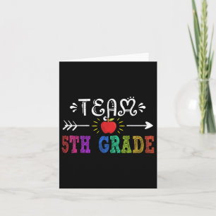 Team 5th Grade T-shirt 5th Grade Crew Teacher Back Kaart
