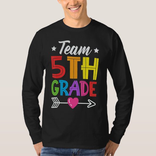 Team 5th Grade Teacher Student Kid Back To School T-shirt (Voorkant)
