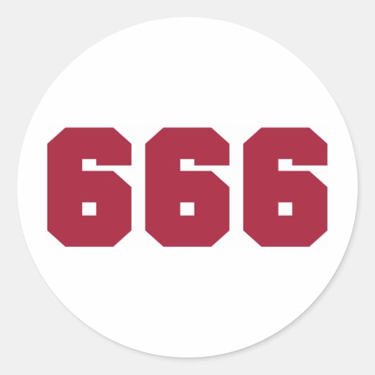 Team 666 ronde sticker (Voorkant)
