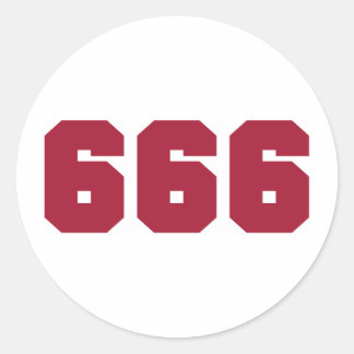 Team 666 ronde sticker