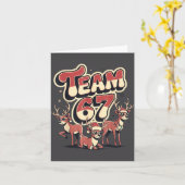 Team 67 Mom Dad Son Christmas Matching Teacher Gir Kaart (Gele Bloem)