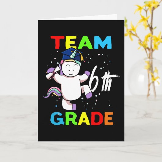 Team 6de graad|Terug naar schoolteam 6de Grade Squ Kaart (Gele Bloem)