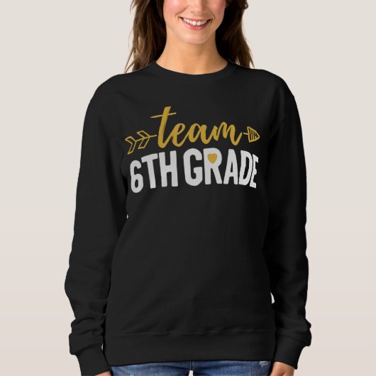 Team 6e graad Hallo Zesde graad Kreeg Squad Teache Trui (Voorkant)