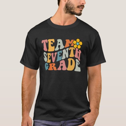 Team 7de graad Groovy Wavy 7de Grade terug naar s T-shirt (Voorkant)
