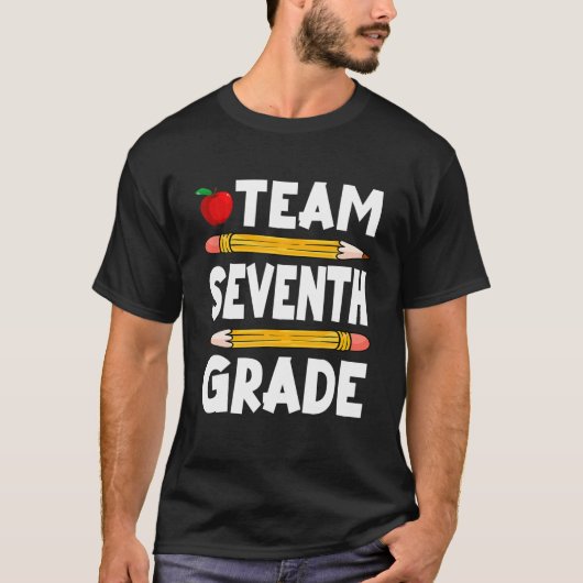 Team 7e graad terug naar school t-shirt (Voorkant)