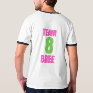 Team 8 Bree T-shirt, Mooie Roze Groene Teamshirt, T-shirt