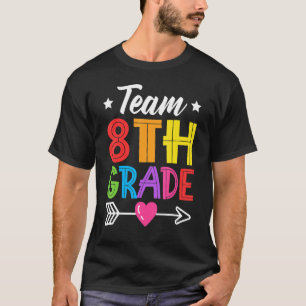 Team 8e klas docent Kind naar school T-shirt